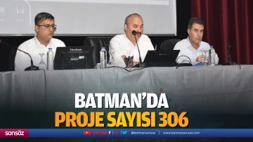 Batman&rsquo;da proje sayısı 306