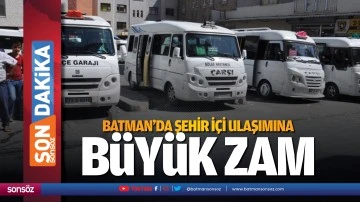 Batman&rsquo;da şehir i&ccedil;i ulaşımına b&uuml;y&uuml;k zam
