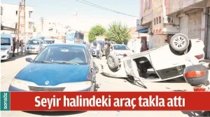 BATMAN'DA SEYİR HALİNDEKİ ARA&Ccedil; TAKLA ATTI