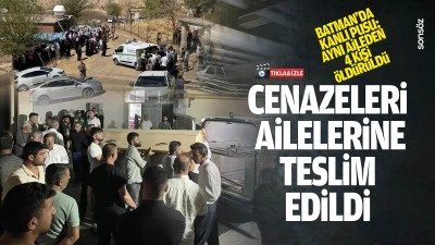 Batman'da silahlı saldırı sonucu &ouml;len 4 kişinin cenazesi yakınlarına teslim edildi