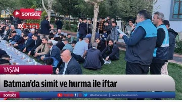 Batman'da simit ve hurma ile iftar