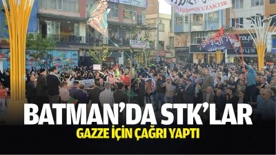 Batman&rsquo;da STK&rsquo;lar, Gazze i&ccedil;in &ccedil;ağrı yaptı