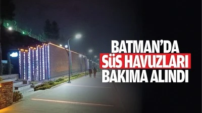Batman&rsquo;da s&uuml;s havuzları bakıma alındı