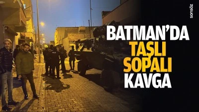 Batman&rsquo;da taşlı sopalı kavga