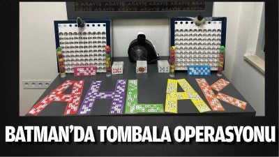 Batman&rsquo;da tombala operasyonu