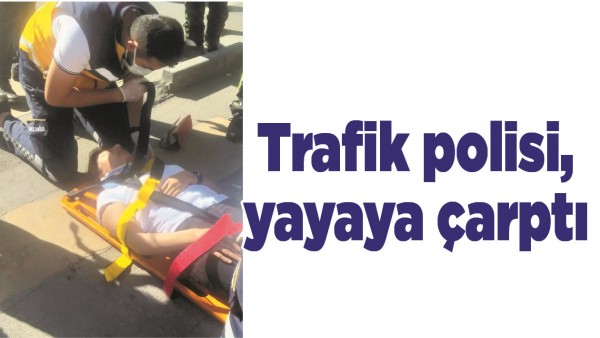 BATMAN&rsquo;DA TRAFİK POLİSİ, YAYAYA &Ccedil;ARPTI