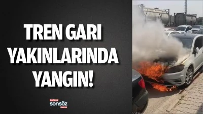 Batman&rsquo;da tren garı yakınlarında yangın!