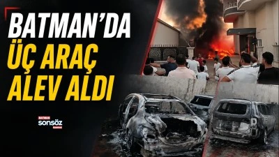 Batman&rsquo;da &uuml;&ccedil; ara&ccedil; alev aldı
