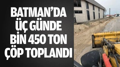 Batman&rsquo;da &uuml;&ccedil; g&uuml;nde Bin 450 ton &ccedil;&ouml;p toplandı
