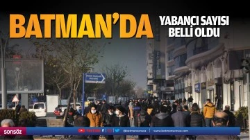 Batman&rsquo;da yabancı sayısı belli oldu