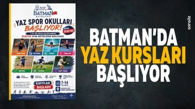 Batman&rsquo;da yaz kursları başlıyor