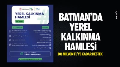 Batman&rsquo;da yerel kalkınma hamlesi: 301 milyon TL&rsquo;ye kadar destek