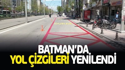 Batman&rsquo;da yol &ccedil;izgileri yenilendi