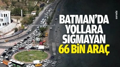 Batman&rsquo;da yollara sığmayan 66 bin ara&ccedil;