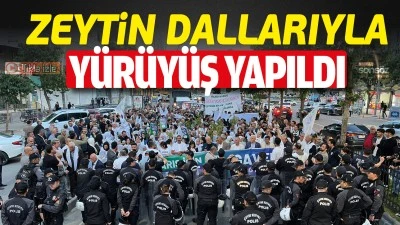 Batman&rsquo;da zeytin dallarıyla y&uuml;r&uuml;y&uuml;ş yapıldı