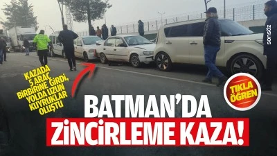 Batman&rsquo;da zincirleme kaza!
