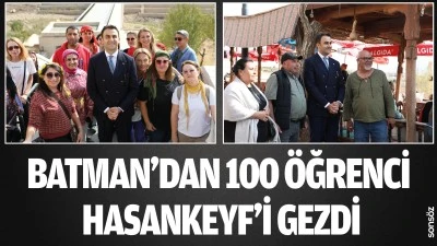 Batman'dan 100 &ouml;ğrenci, Hasankeyf&rsquo;i gezdi