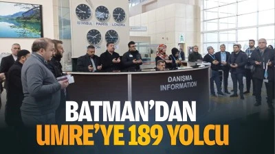 Batman&rsquo;dan Umre&rsquo;ye 189 yolcu&hellip;