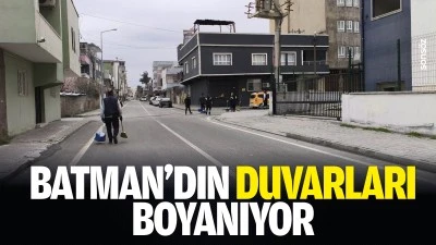 Batman&rsquo;dın duvarları boyanıyor