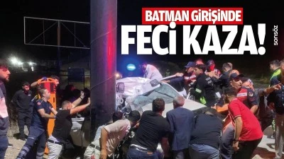 Batman girişinde feci kaza
