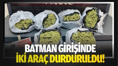 Batman girişinde iki ara&ccedil; durduruldu!