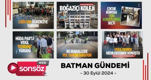 Batman G&uuml;ndemi 30 Eyl&uuml;l 2024