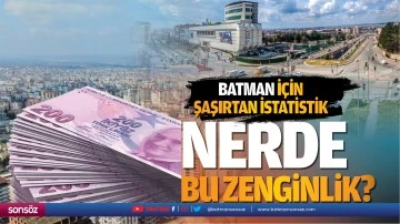 Batman i&ccedil;in şaşırtan istatistik; Nerde bu zenginlik?
