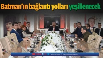 Batman&rsquo;ın bağlantı yolları yeşillenecek