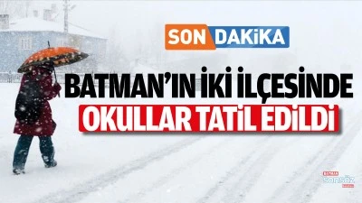 Batman&rsquo;ın iki il&ccedil;esinde okullar tatil edildi
