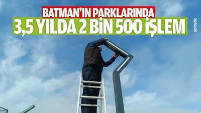 Batman&rsquo;ın parklarında 3,5 yılda 2 bin 500 işlem