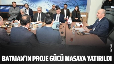 Batman&rsquo;ın proje g&uuml;c&uuml; masaya yatırıldı 