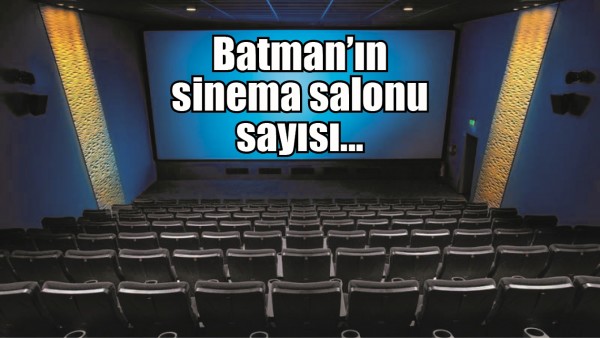 BATMAN&rsquo;IN SİNEMA SALONU SAYISI...