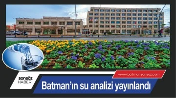 Batman&rsquo;ın su analizi yayınlandı