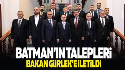 Batman&rsquo;ın talepleri Bakan G&uuml;rlek&rsquo;e iletildi