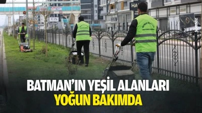 Batman&rsquo;ın yeşil alanları yoğun bakımda
