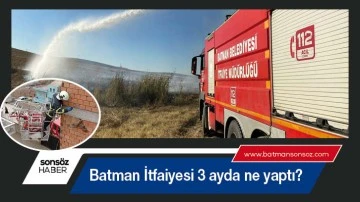 Batman İtfaiyesi 3 ayda ne yaptı?