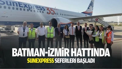 Batman-İzmir hattında SunExpress seferleri başladı