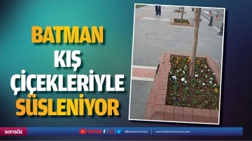 Batman, kış &ccedil;i&ccedil;ekleriyle s&uuml;sleniyor