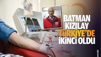 Batman Kızılay, T&uuml;rkiye&rsquo;de ikinci oldu