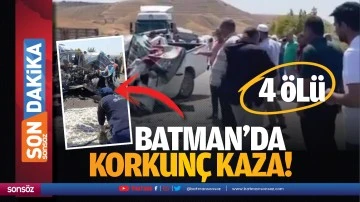 Batman'da korkun&ccedil; kaza! 4 &ouml;l&uuml;