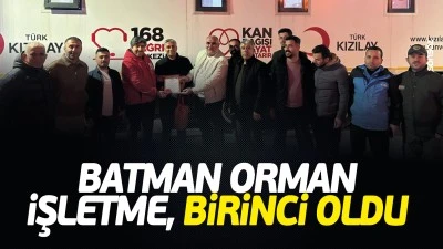 Batman Orman İşletme, birinci oldu