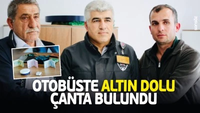 Otob&uuml;ste altın dolu &ccedil;anta bulundu