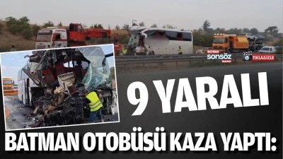 Batman otob&uuml;s&uuml; kaza yaptı: 9 Yaralı
