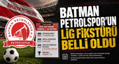 Batman Petrolspor'un Lig Fikst&uuml;r&uuml; Belli Oldu