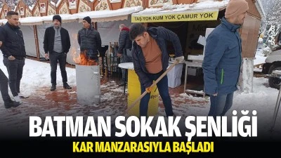 Batman Sokak Şenliği, kar manzarasıyla başladı