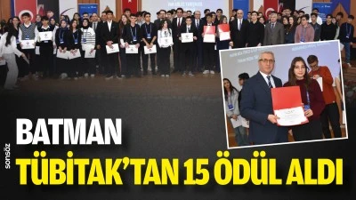 Batman, T&Uuml;BİTAK&rsquo;tan 15 &ouml;d&uuml;l aldı