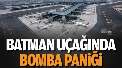 Batman u&ccedil;ağında bomba paniği
