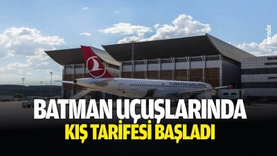 Batman u&ccedil;uşlarında kış tarifesi başladı