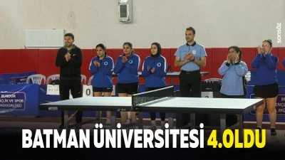 Batman &Uuml;niversitesi 4.oldu