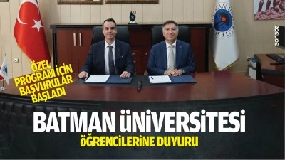 Batman &Uuml;niversitesi &Ouml;ğrencilerine duyuru; &Ouml;zel program i&ccedil;in başvurular başladı